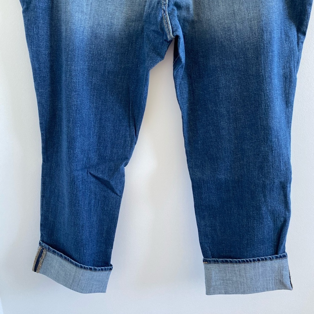Old Navy Blue Boyfriend Straight Cropped Cuffed Hem Jeans Size 18 NEW - Picture 10 of 10